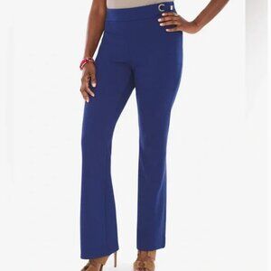 Chico’s Wide Leg Blue Textured Knit Trouser Pants